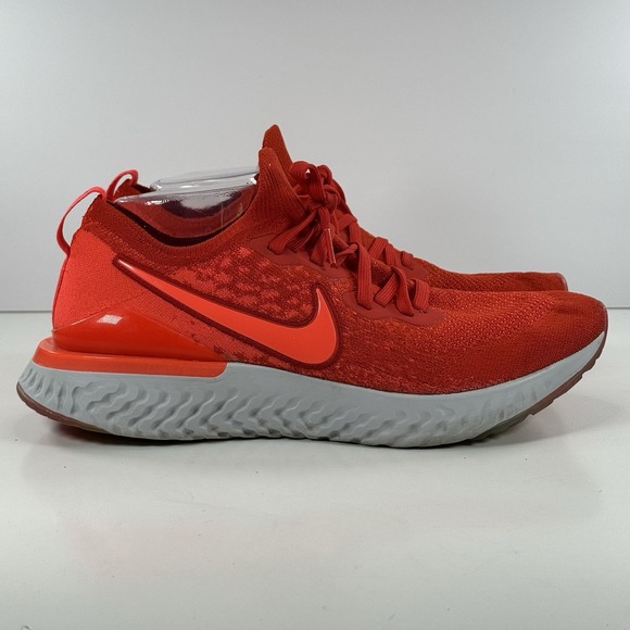 Nike Epic React Flyknit 2 Chile Red BQ8928-601 Running Sneakers Men's Size 11 - Picture 1 of 9